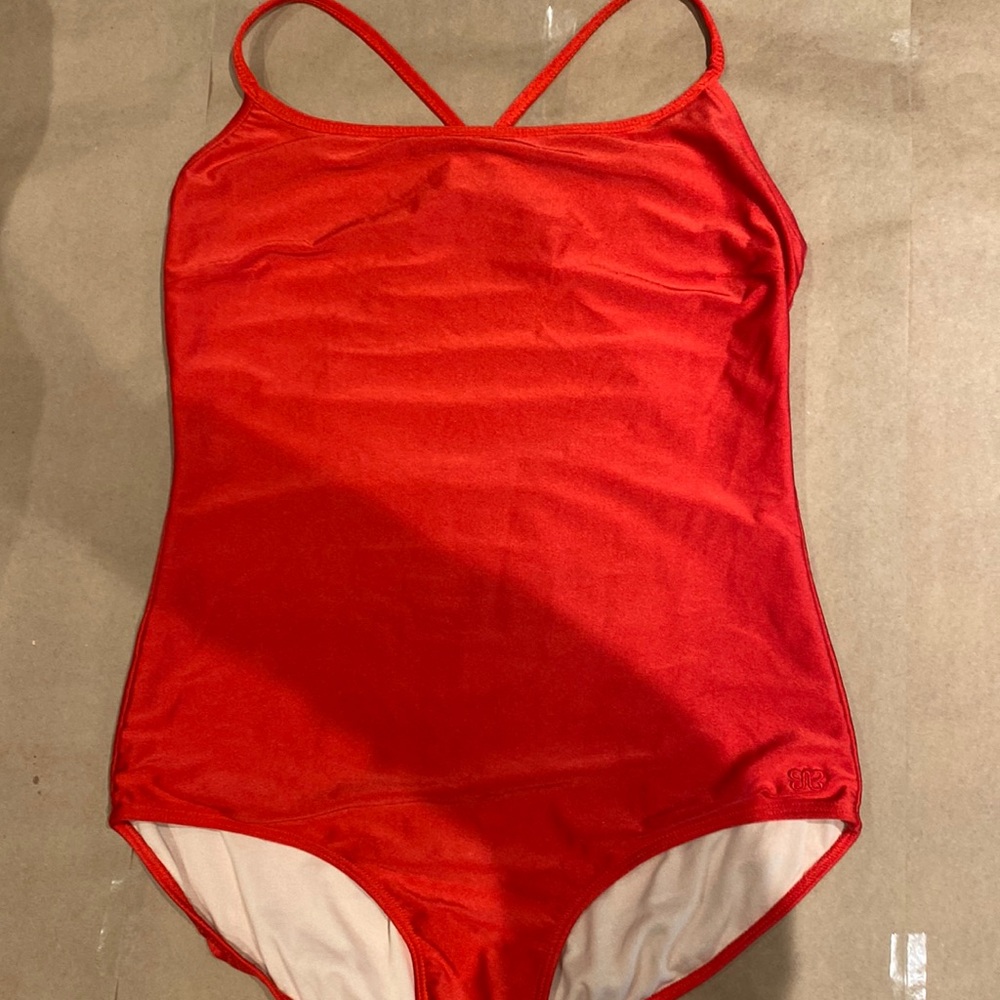 Albion, red swimsuit like new. Size large straps are adjustable and worn 2 ways